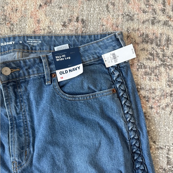 Old Navy Blue Denim Jeans with Braided Detail - Picture 1 of 2